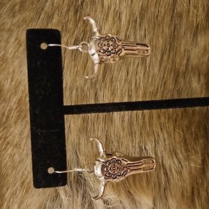 Bull head earrings western earrings cow earrings
